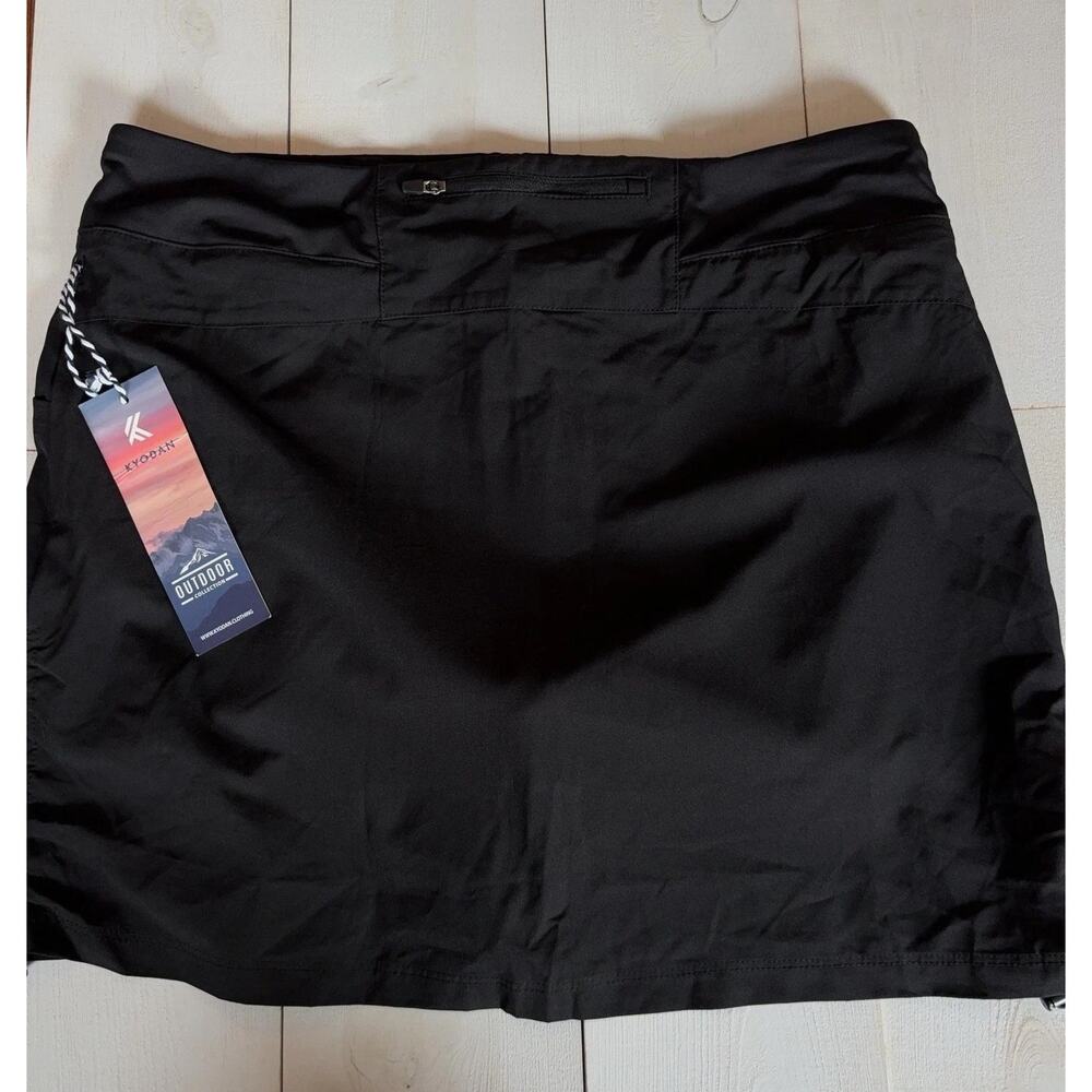 Kyodan Skort Womens Large Black Outdoor Stretch Lined Hiking Pockets Athletic - Picture 2 of 13